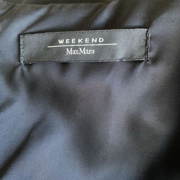 MAX MARA Weekend Lamb Leather Shift Mini Dress Sz 8 IT 42 V Neck Sleeveless - Picture 8 of 10